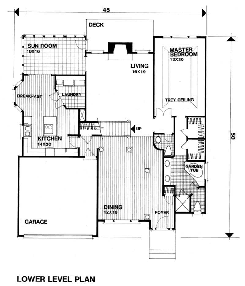 Floor Plan First Story of French Plan #109-1168