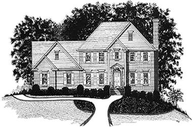 4-Bedroom, 2095 Sq Ft Colonial Home Plan - 109-1171 - Main Exterior