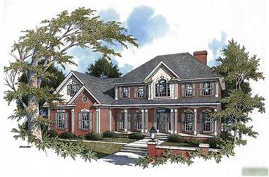 4-Bedroom, 2546 Sq Ft Colonial House Plan - 109-1185 - Front Exterior