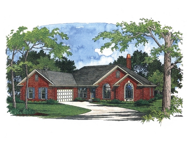 Home Plan Front Elevation of this 3-Bedroom,2275 Sq Ft Plan -109-1192