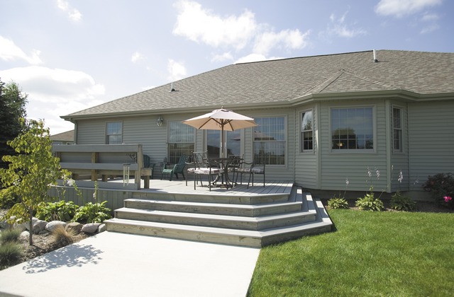 Rear with deck of this 3-Bedroom,2275 Sq Ft Plan -2275