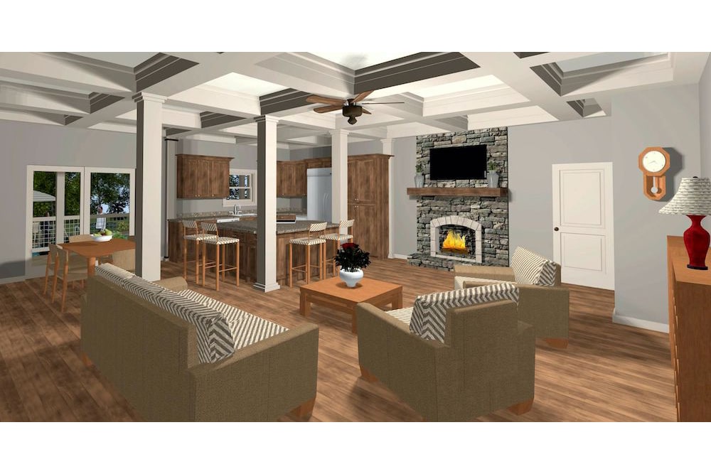 Family Room of this 4-Bedroom, 1898 Sq Ft Plan - 109-1195