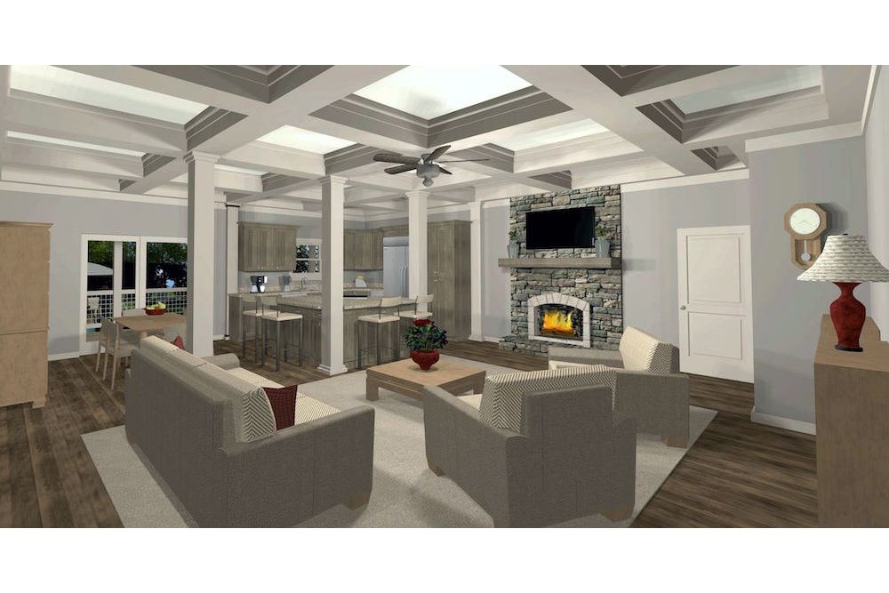Family Room of this 4-Bedroom, 1898 Sq Ft Plan - 109-1195