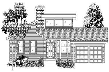 3-Bedroom, 1652 Sq Ft Contemporary House Plan - 110-1038 - Front Exterior
