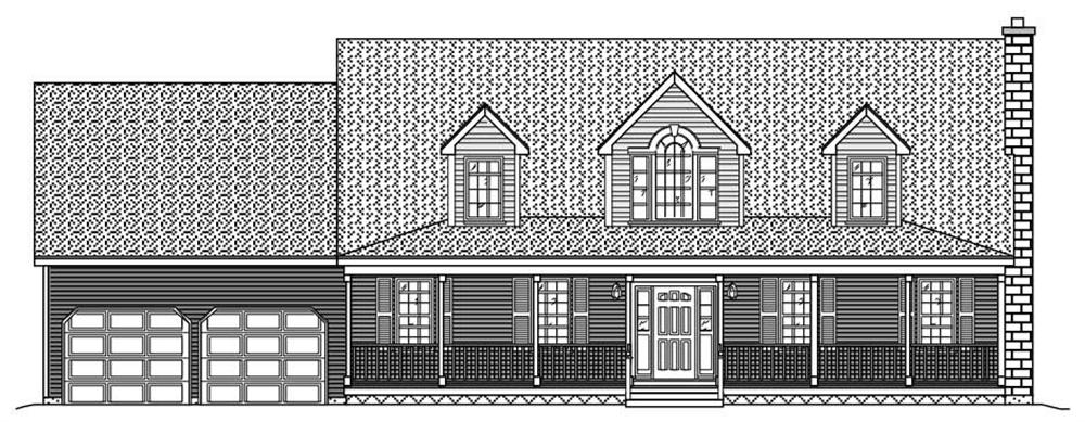 This is the front elevation of these Country Ranch Homeplans.