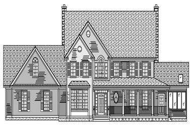 4-Bedroom, 2899 Sq Ft Country Home Plan - 110-1060 - Main Exterior