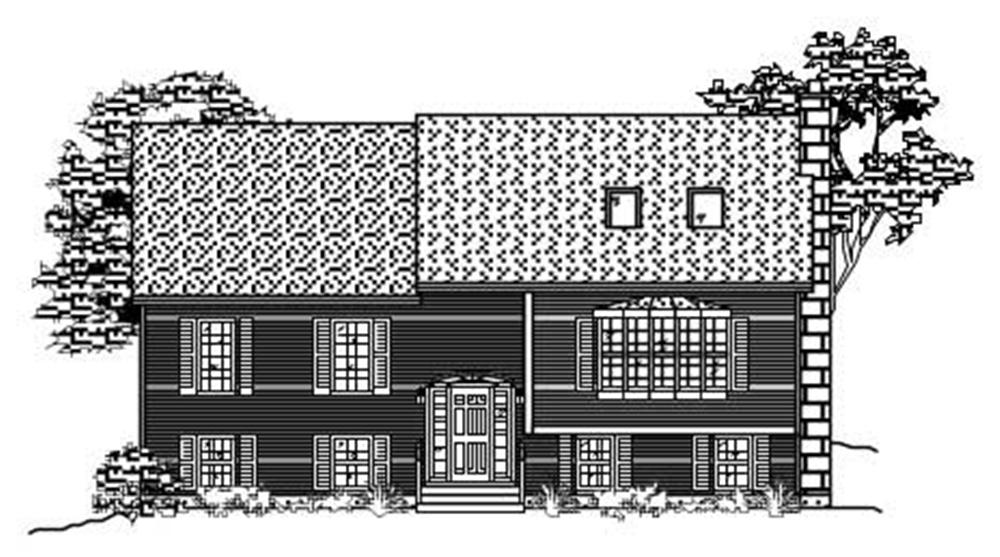 This is the front elevation for these Multi-Level Homeplans.