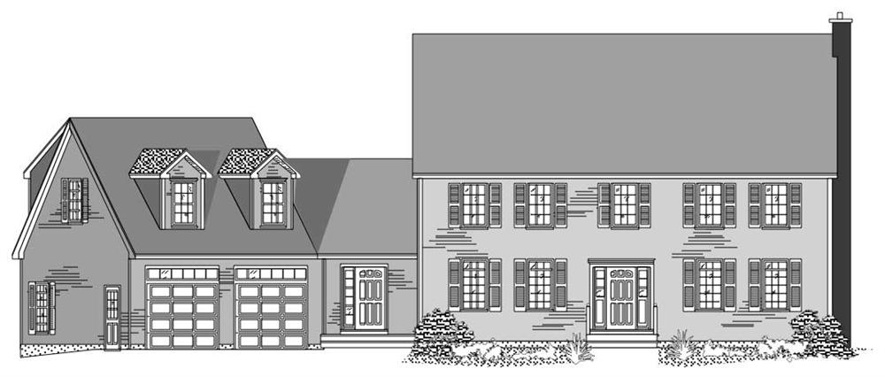 Front elevation for Country Houseplans.