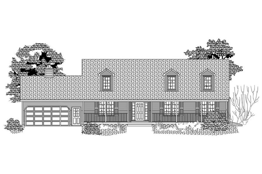 3-Bedroom, 1765 Sq Ft Country House Plan - 110-1103 - Front Exterior