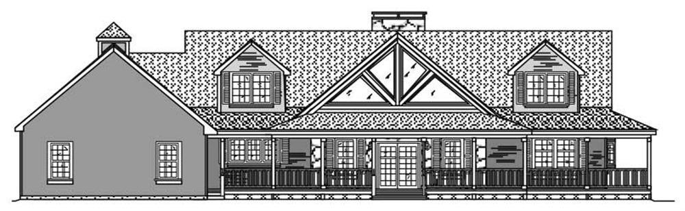 This is the front elevation of these Craftsman Houseplans.