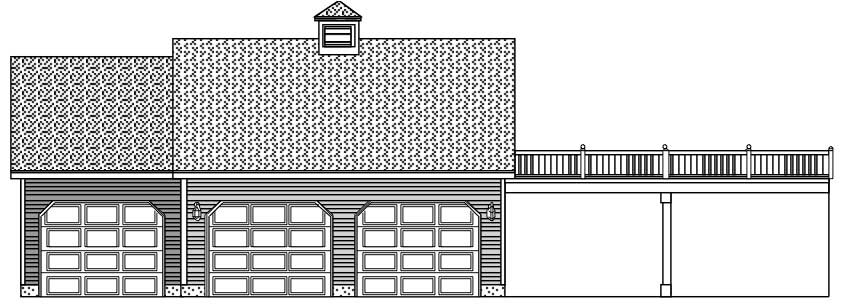 This is a black and white rendering of these Garage Plans.