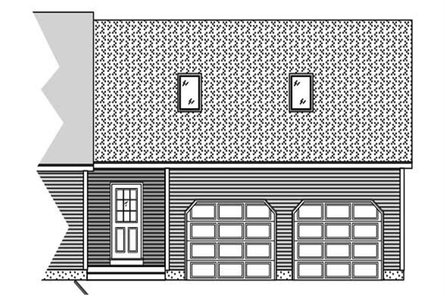 This is a drawing of the front of these garage plans.