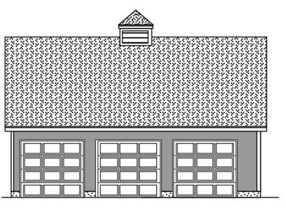 This image shows these garage plans from the front.