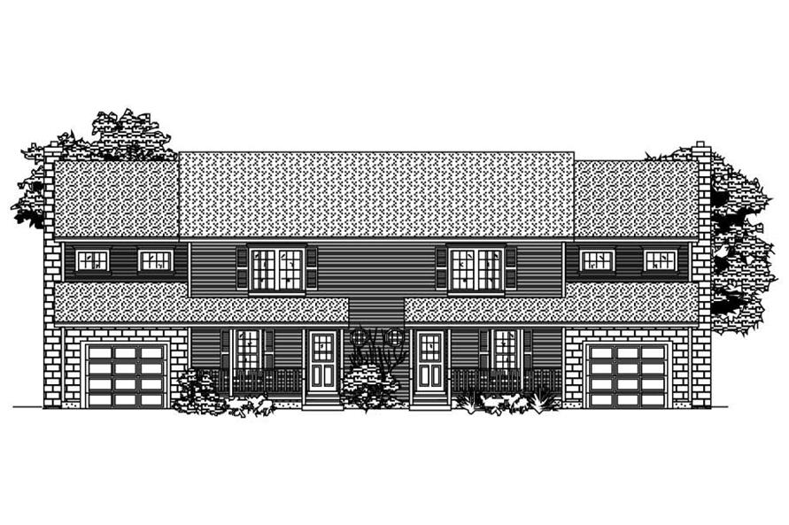 3-Bedroom, 3044 Sq Ft Multi-Unit House Plan - 110-1161 - Front Exterior