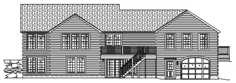 Home Plan Rear Elevation of this 3-Bedroom,3471 Sq Ft Plan -110-1172