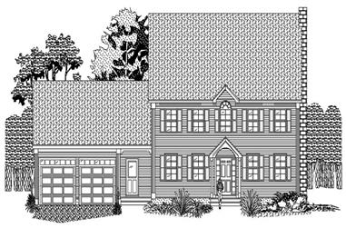 4-Bedroom, 2433 Sq Ft Colonial Home Plan - 110-1180 - Main Exterior