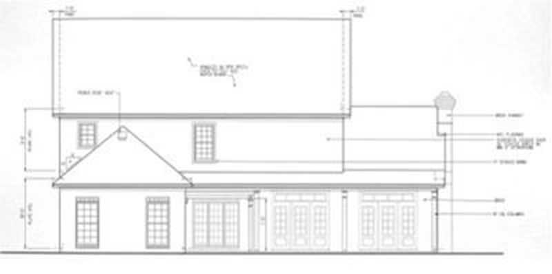 Home Plan Rear Elevation of this 3-Bedroom,2357 Sq Ft Plan -113-1001
