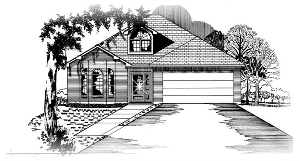 Front elevation of Small House Plans home (ThePlanCollection: House Plan #113-1006)