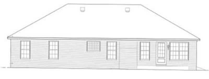 Home Plan Rear Elevation of this 3-Bedroom,1681 Sq Ft Plan -113-1008
