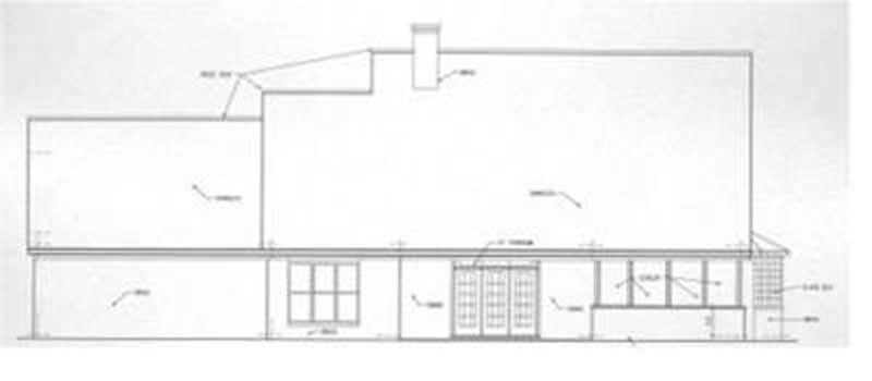 Home Plan Rear Elevation of this 3-Bedroom,2526 Sq Ft Plan -113-1018