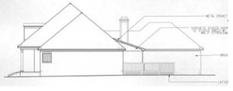 Home Plan Right Elevation of this 4-Bedroom,2550 Sq Ft Plan -113-1027