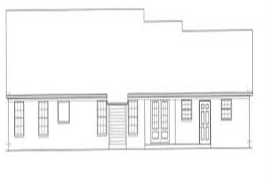 Home Plan Rear Elevation of this 3-Bedroom,1598 Sq Ft Plan -113-1033