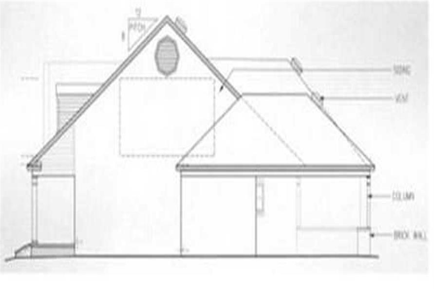 Home Plan Right Elevation of this 3-Bedroom,2522 Sq Ft Plan -113-1040