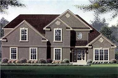 3-Bedroom, 2117 Sq Ft French Home Plan - 113-1041 - Main Exterior