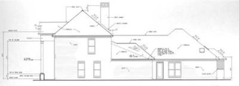 Home Plan Right Elevation of this 3-Bedroom,3216 Sq Ft Plan -113-1042