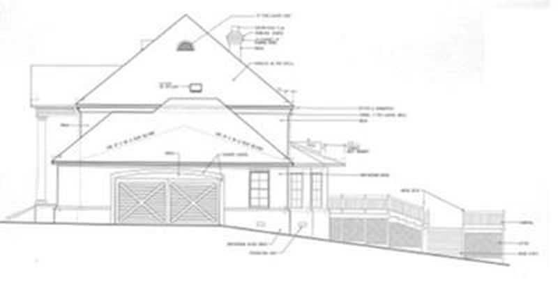 Home Plan Right Elevation of this 4-Bedroom,3305 Sq Ft Plan -113-1043