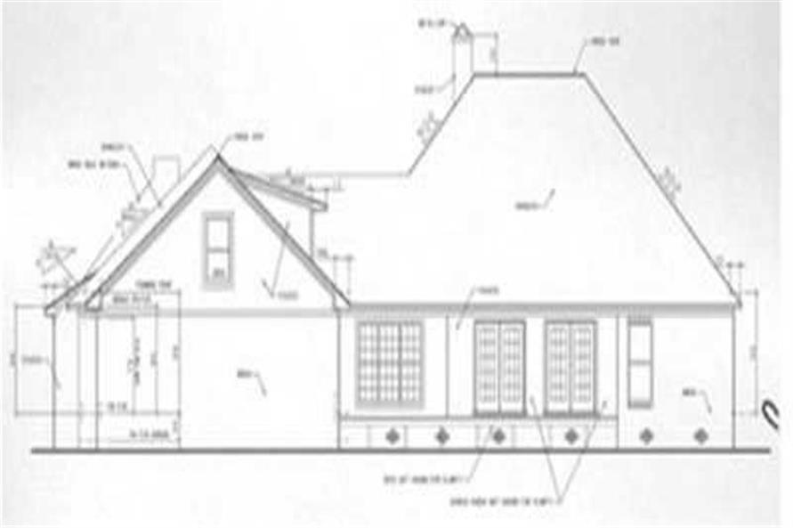 Home Plan Rear Elevation of this 3-Bedroom,2030 Sq Ft Plan -113-1045