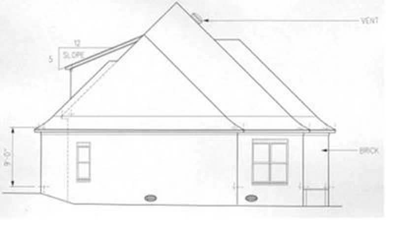 Home Plan Right Elevation of this 3-Bedroom,2106 Sq Ft Plan -113-1048