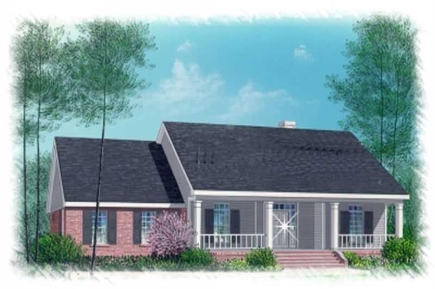 3-Bedroom, 1775 Sq Ft Country Home Plan - 113-1050 - Main Exterior