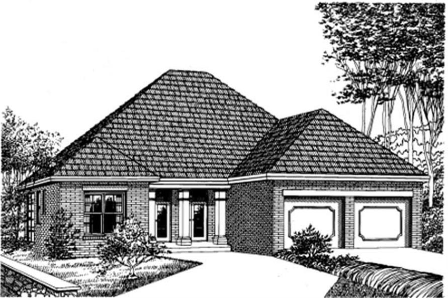 3-Bedroom, 2038 Sq Ft Southern Home Plan - 113-1054 - Main Exterior