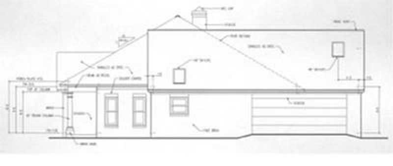Home Plan Right Elevation of this 3-Bedroom,2603 Sq Ft Plan -113-1055