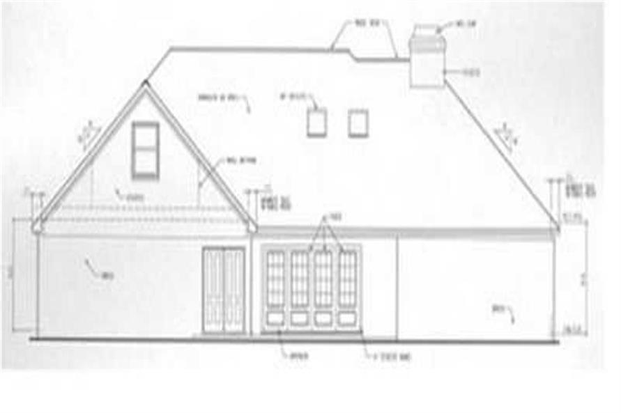 Home Plan Rear Elevation of this 3-Bedroom,2603 Sq Ft Plan -113-1055