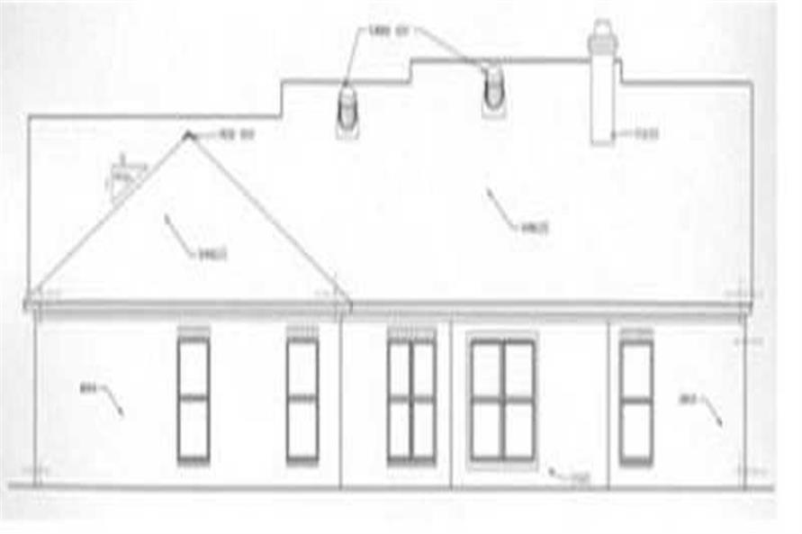 Home Plan Rear Elevation of this 3-Bedroom,1775 Sq Ft Plan -113-1059