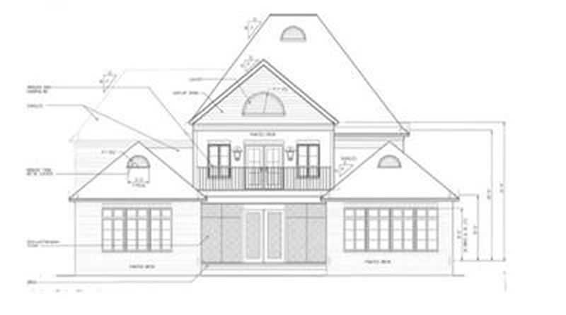Home Plan Rear Elevation of this 4-Bedroom,3682 Sq Ft Plan -113-1062