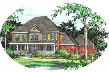4-Bedroom, 3960 Sq Ft Country Home Plan - 113-1067 - Main Exterior