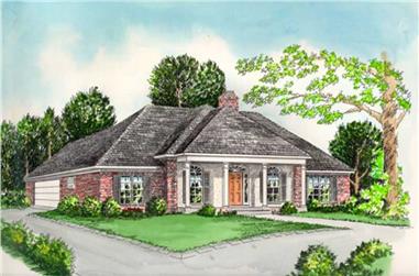 4-Bedroom, 2258 Sq Ft Colonial Home Plan - 113-1070 - Main Exterior