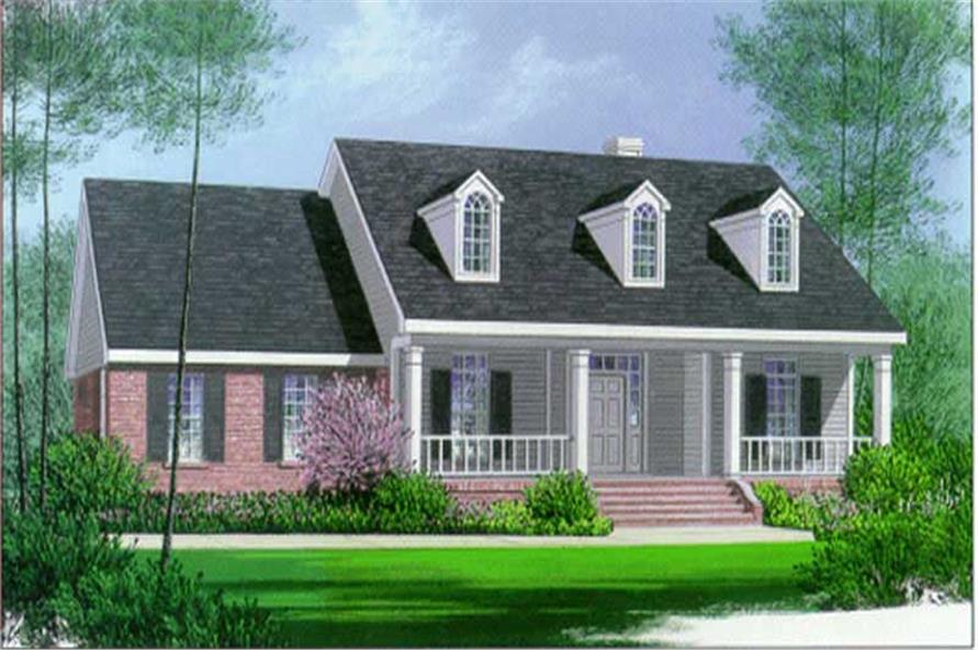 3-Bedroom, 1868 Sq Ft Country Home Plan - 113-1072 - Main Exterior
