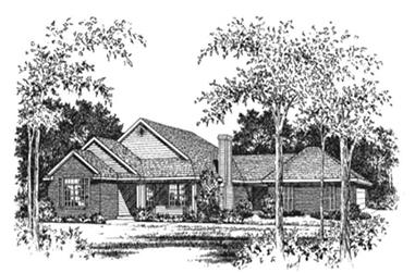3-Bedroom, 1568 Sq Ft Ranch House Plan - 113-1075 - Front Exterior