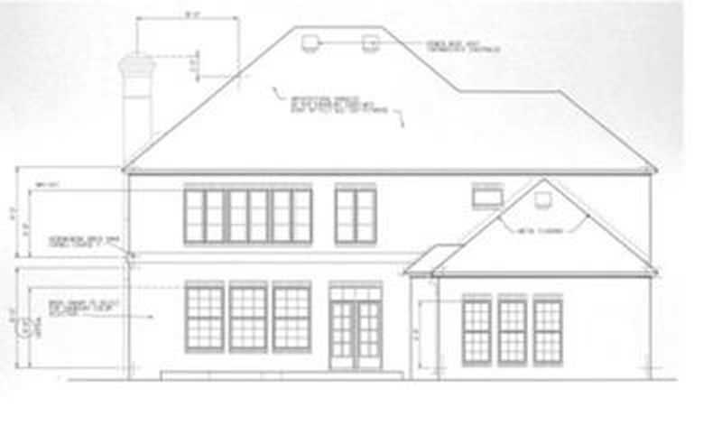 Home Plan Rear Elevation of this 3-Bedroom,2672 Sq Ft Plan -113-1079