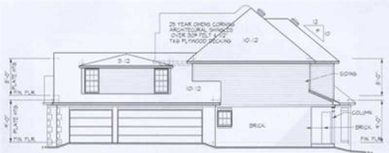 Home Plan Right Elevation of this 4-Bedroom,2644 Sq Ft Plan -113-1080