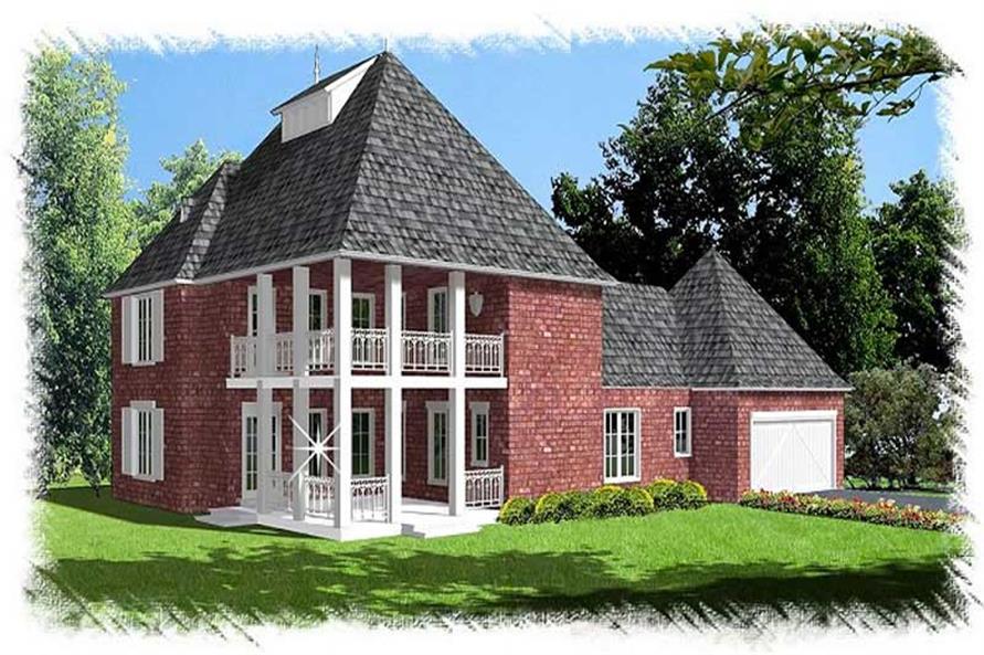 4-Bedroom, 2938 Sq Ft Colonial Home Plan - 113-1082 - Main Exterior