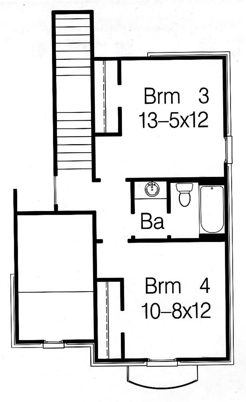 Floor Plan Second Story of Plan #113-1090