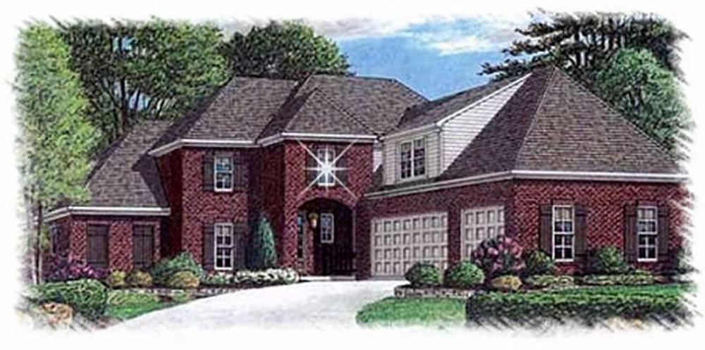 Front elevation of Luxury home (ThePlanCollection: House Plan #113-1100)