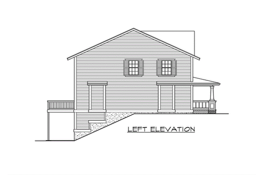 115-1013: Home Plan Left Elevation