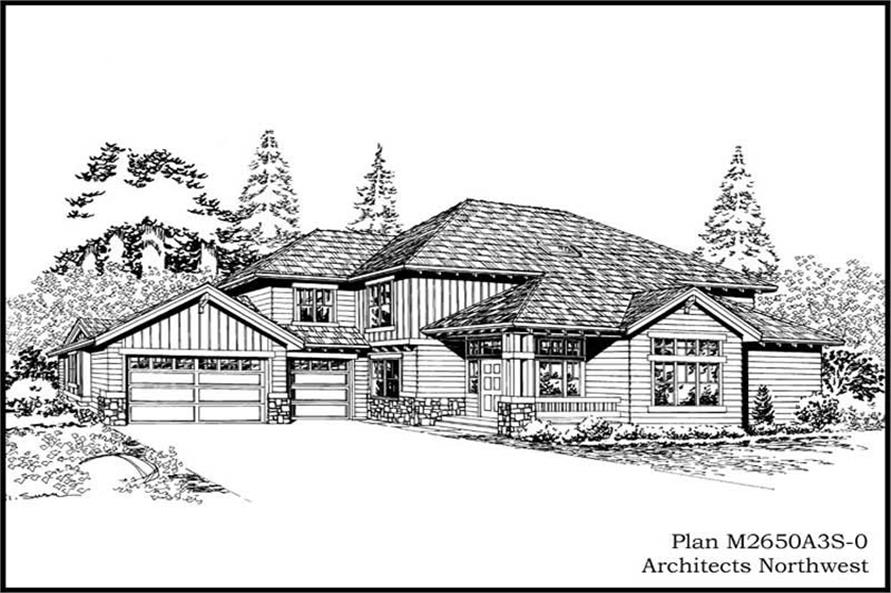 3-Bedroom, 2650 Sq Ft Ranch Home Plan - 115-1015 - Main Exterior