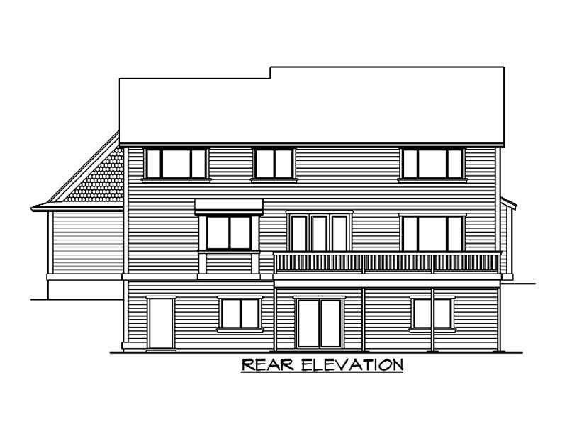 Home Plan Rear Elevation of this 5-Bedroom,3440 Sq Ft Plan -115-1017